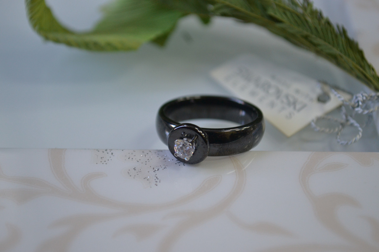 Кольцо Керамика с кристаллом Swarovski - фото 2 - id-p95461359