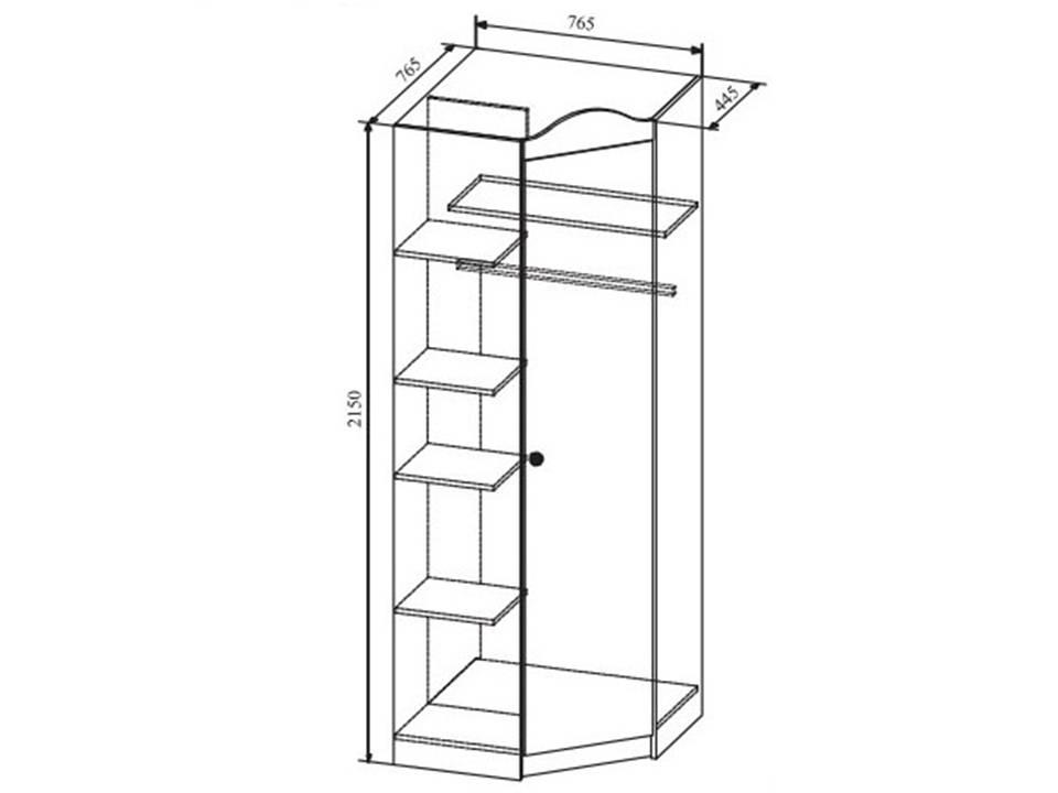 Шкаф угловой Ki-ki ШДУ 765.1 - фото 2 - id-p95463199
