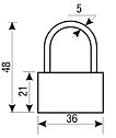 Замок навесной АЛЛЮР ВС1Л-340, фото 2