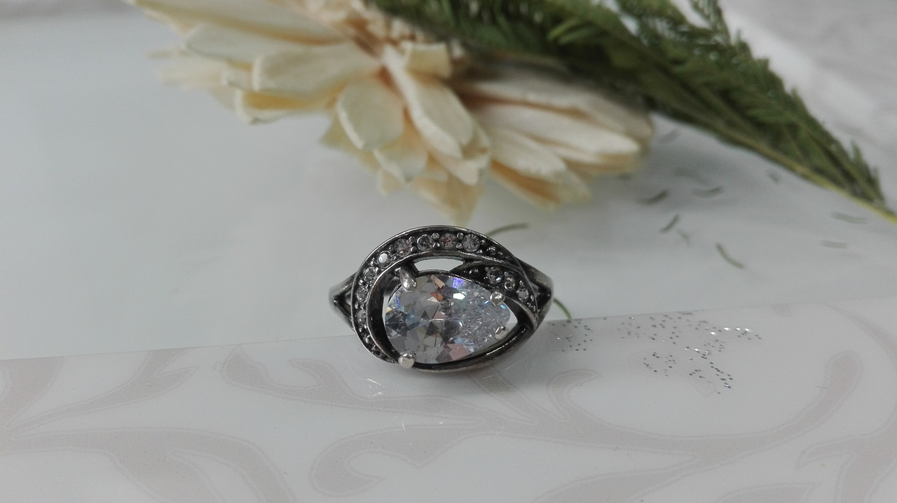 Кольцо в серебре с цирконом - фото 2 - id-p95480567