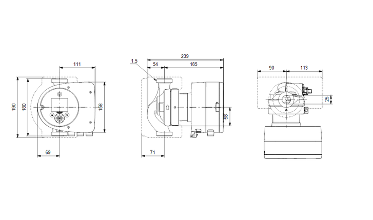 Циркуляционный насос Grundfos MAGNA3 25-100, 220 В, фото 2