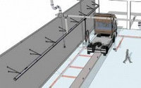 Рельсовая система для вытяжки отработавших газов, 24 метра, комплект с подвесом