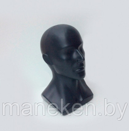 Манекен головы для шапок мужской Г-202М (чёрн) - фото 1 - id-p95480918