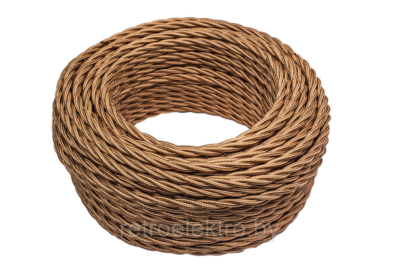 Витой ретро провод 2*2,5 Медный шёлк, Interior Electric
