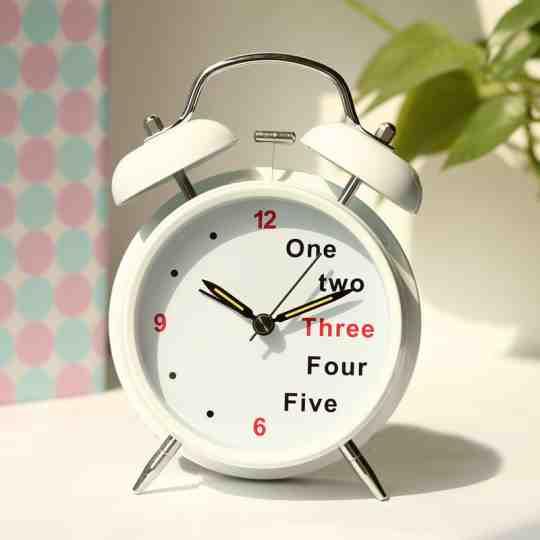 Часы будильник One, two белый мини - фото 2 - id-p95484507