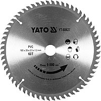 Диск пильный по ПВХ 185/20 60T "Yato" YT-60627