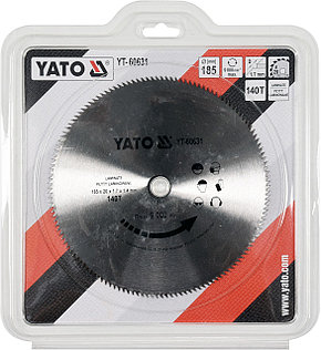 Диск пильный по ламинату 185/20 140T "Yato" YT-60631, фото 2
