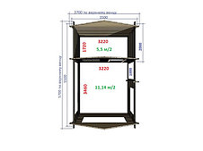 Беседка- летняя кухня СИЛЬВИ 3,5х5,5м 5,5 кухня +11,4 беседка, фото 3