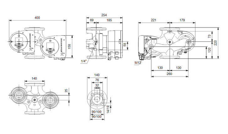 Циркуляционный насос Grundfos MAGNA3 D 32-40 F, 220 В, фото 2