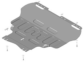 Защита Мотодор для Ford Focus 2004-2007, 2008-2010