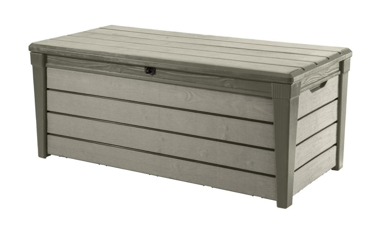 Сундук пластиковый уличный 120 Brush Deck Box (Браш), графит - фото 1 - id-p95512456