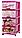 0403-1 DUNYA Комод пластиковый "Принцесса"  детский с рисунком, 4-х секционный, розовый, 98х50х40, фото 4