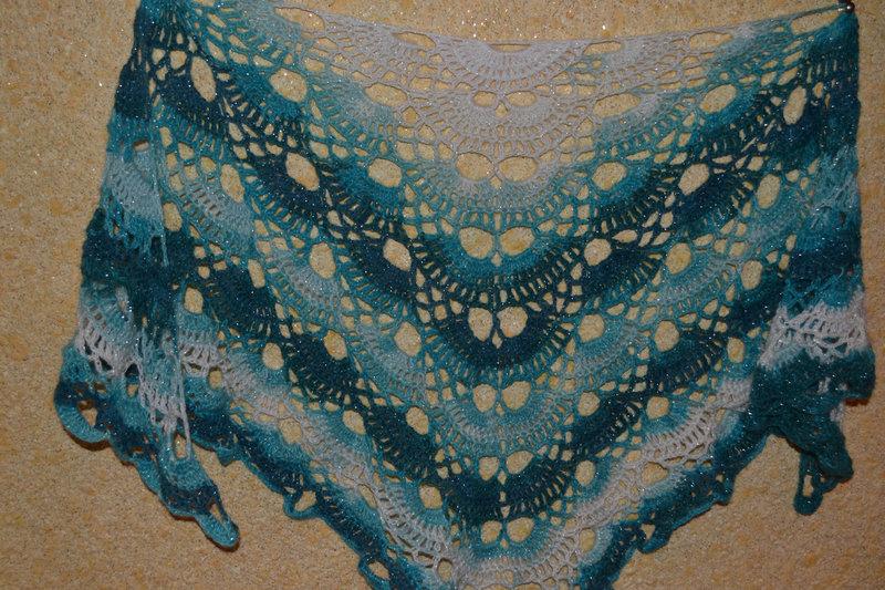 Вязание шали в подарок маме - фото 2 - id-p95516290