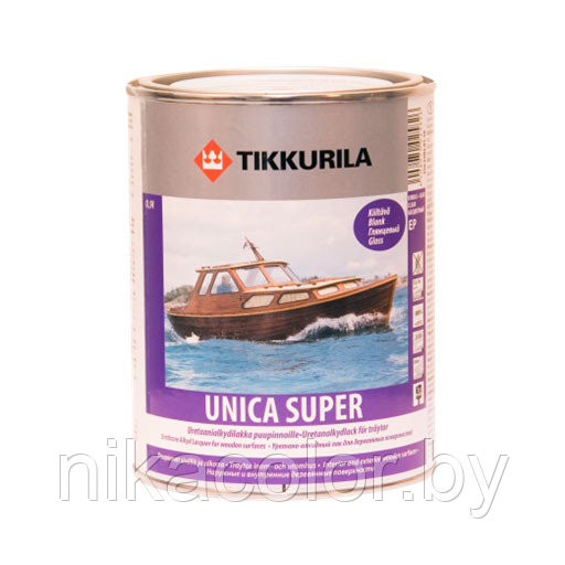 Лак яхтный Tikkurila Unica Super  полуматовый 2.7л