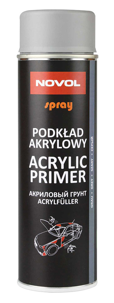 NOVOL 34402 SPRAY ACRYL PRIMER Грунт 1К акриловый серый 500мл