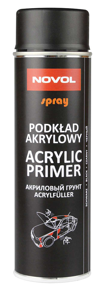 NOVOL 34412 SPRAY ACRYL PRIMER Грунт 1K акриловый черный 500мл