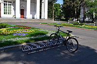 Велопарковка из нержавеющей стали. Велосипедная стоянка