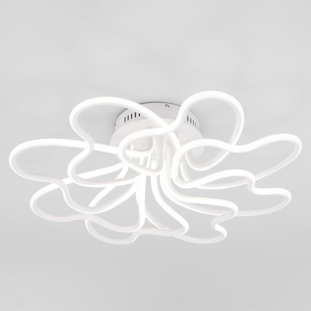 Светодиодная люстра с пультом управления 90135/8 белый Floret Eurosvet - фото 4 - id-p95555859