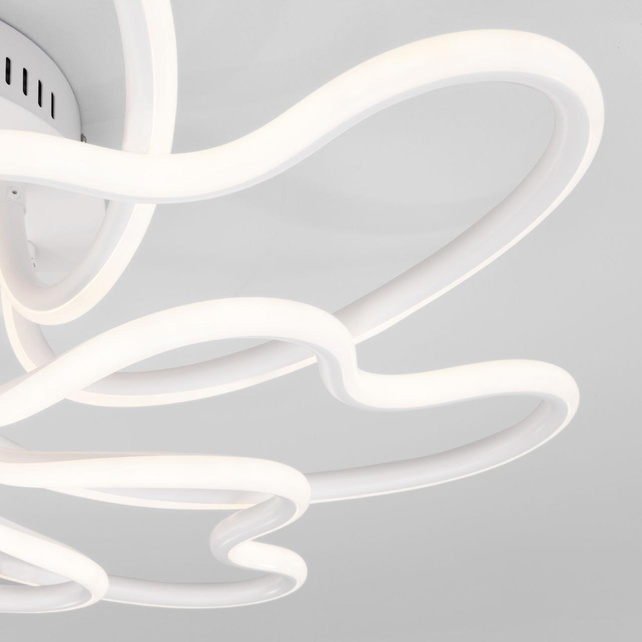 Светодиодная люстра с пультом управления 90135/8 белый Floret Eurosvet - фото 5 - id-p95555859