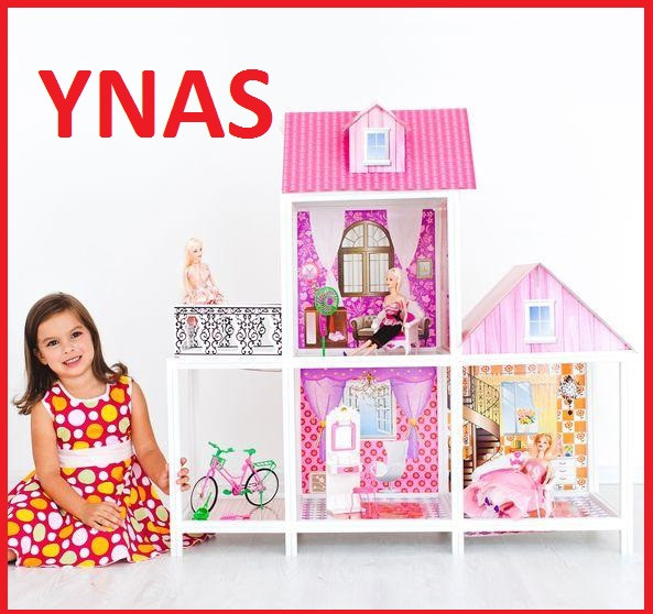 Детский игрушечный домик для кукол Барби Bettina с куклами и мебелью арт. 66883, кукольный игровой домик