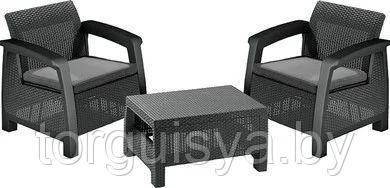 Комплект мебели Bahamas Weekend Set (2 кресла+столик), графит - фото 1 - id-p95575287