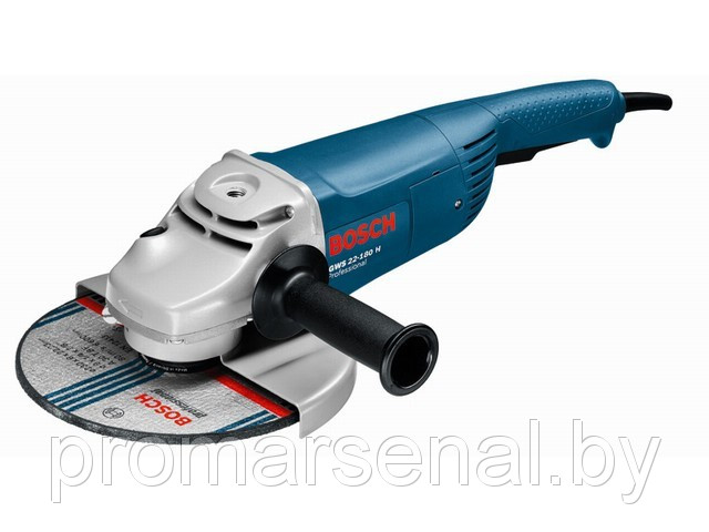 Двуручная углошлифмашина GWS 22-180 H, 2200 Вт, 180 мм (BOSCH) - фото 1 - id-p4754630