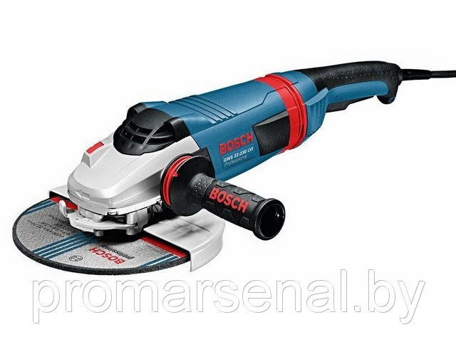 Двуручная углошлифмашина GWS 22-230 LVI, 2200 Вт, 230 мм (BOSCH)