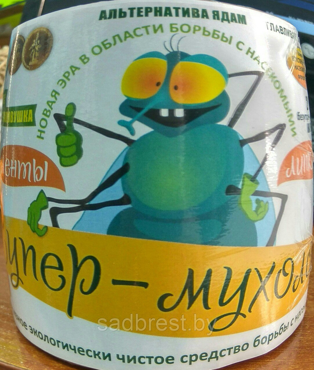 Лента липкая (пояс ловчий) Супермухолов 8 см 10 м