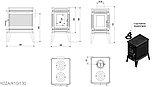 Камин чугунный Kratki Koza K10 с выходом fi (130,150), фото 2