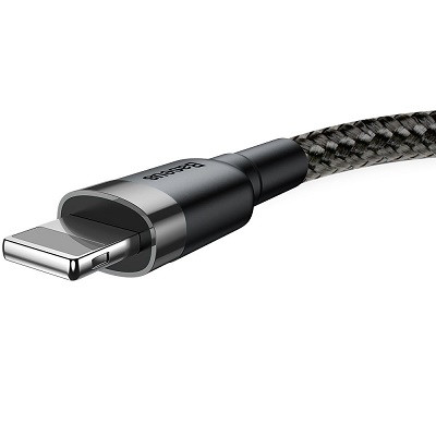 Кабель USB to Lightning Baseus Cafule (CALKLF-GG1) 1m черно-золотистый - фото 3 - id-p95564206