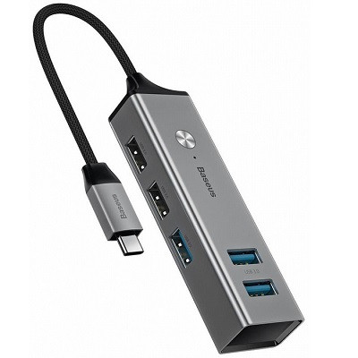 Хаб Baseus Cube USB-C to 3xUSB 3.0+2xUSB 2.0 - фото 1 - id-p95564220