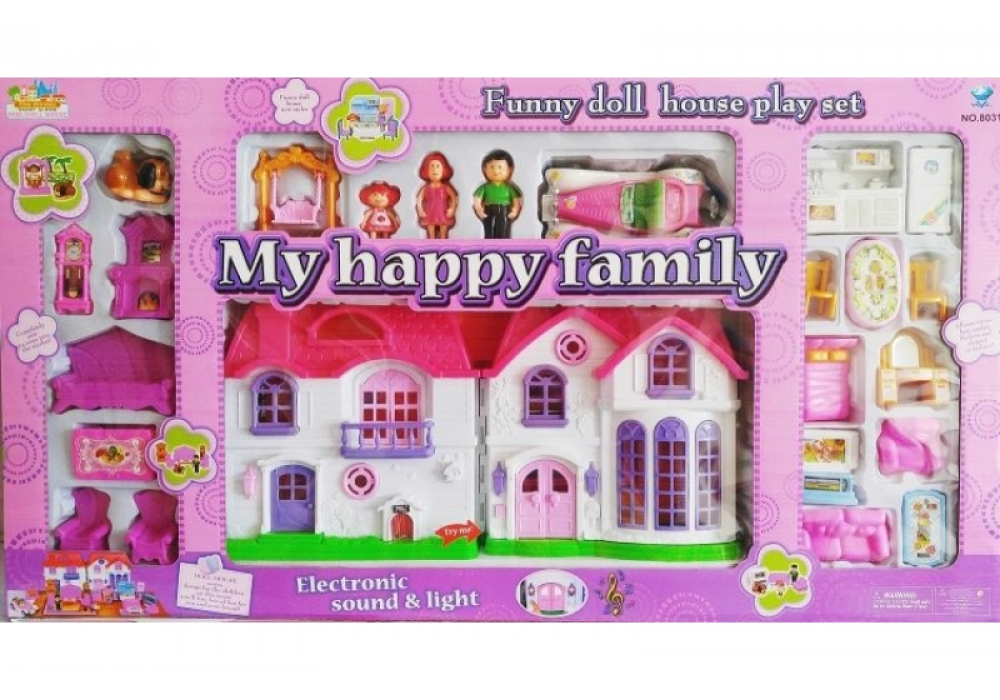 Детский игровой набор домик для кукол арт. 8031, игрушечный кукольный домик - фото 3 - id-p95631972