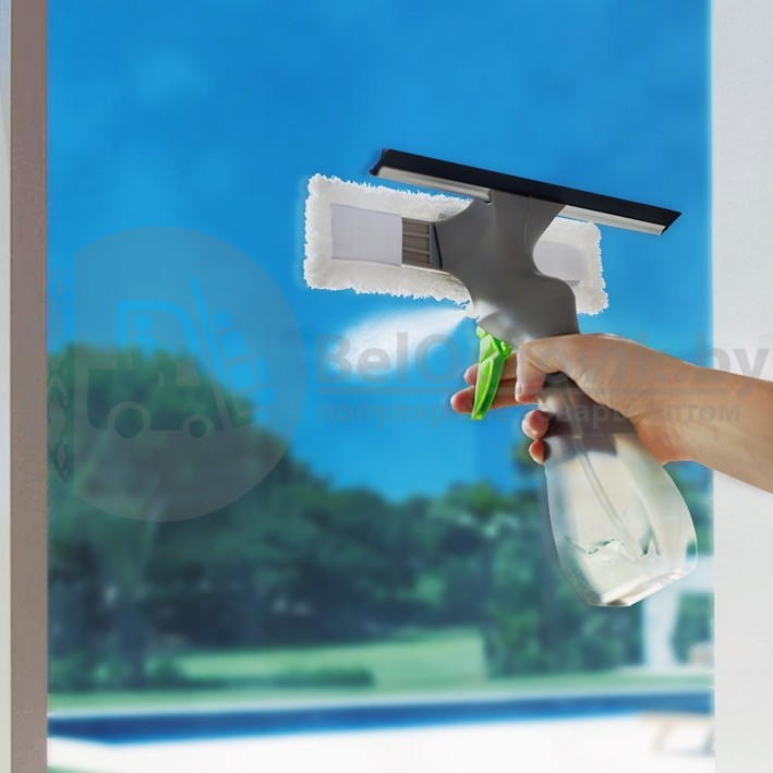 Щетка водосгон с распылителем для окон Easy Glass 3 in 1 Spray Window Cleaner - фото 2 - id-p95640769