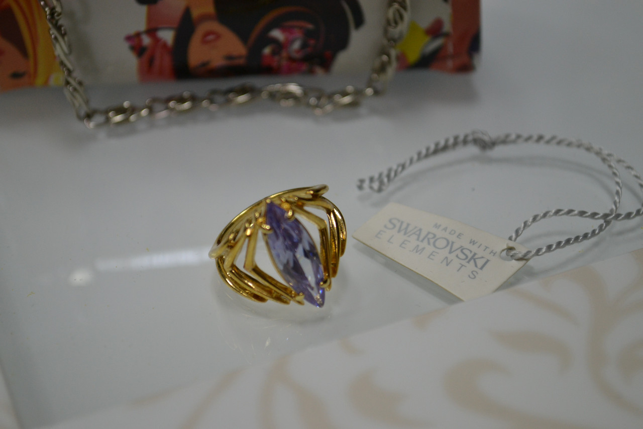 Кольцо с кристаллами Swarovski