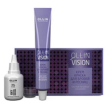 OLLIN Vision Крем-краска для бровей и ресниц коричневый в наборе