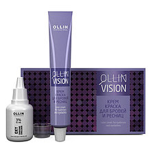 OLLIN Vision Крем-краска для бровей и ресниц графит в наборе
