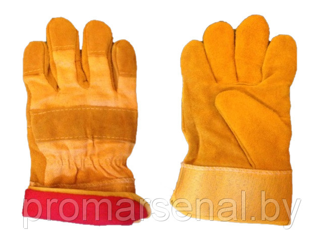 Перчатки спилковые утеплённые на флисе "Ангара" - фото 1 - id-p4758944