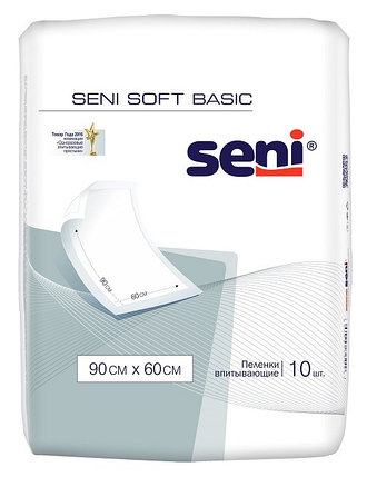 Пеленки гигиенические Seni Soft Basic 90х60 см. (впитывающие), 10 шт., фото 2