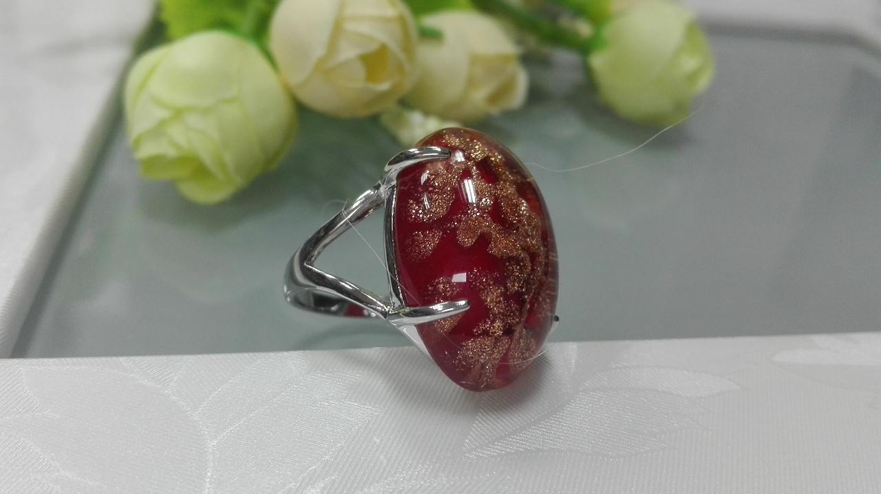 Красивый перстень с камнем - фото 1 - id-p95744755