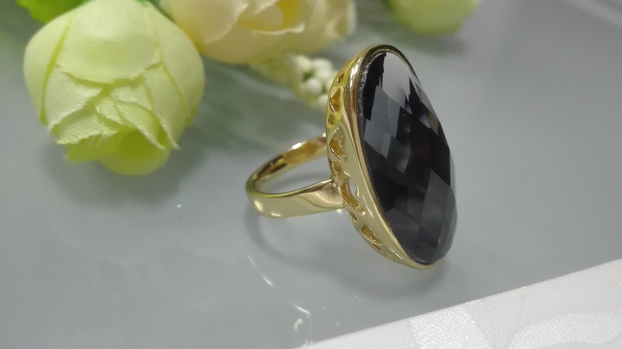 Красивый перстень с черным камнем - фото 1 - id-p95747284