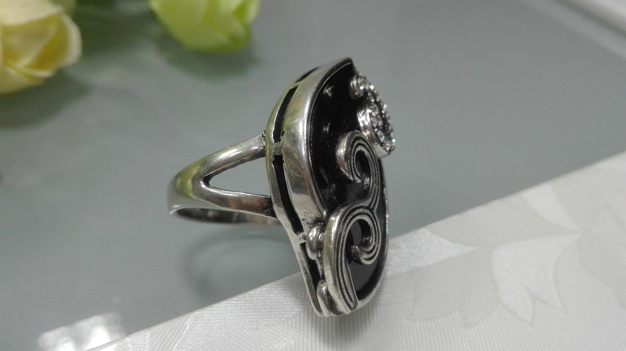 Красивый перстень с черным камнем - фото 2 - id-p95748424