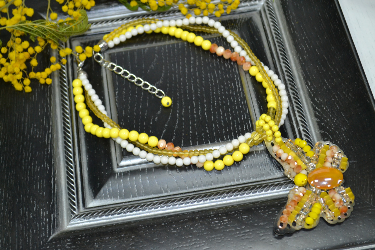 Красивое массивное ожерелье с Бабочкой - фото 2 - id-p95755653