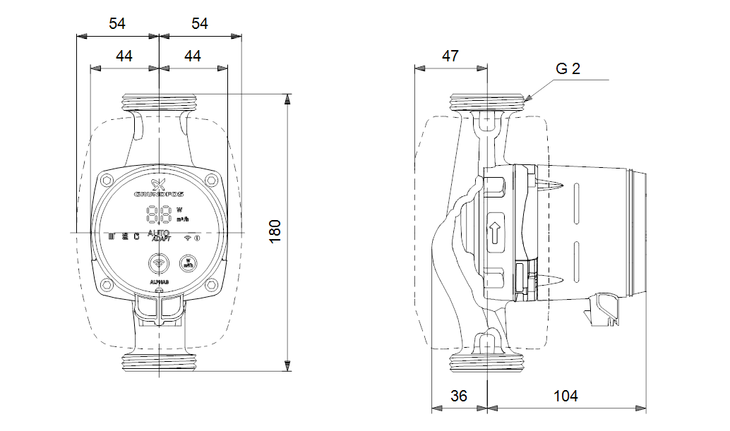 Циркуляционный насос Grundfos ALPHA3 32-60, 220 В - фото 4 - id-p54393991