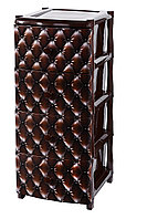 Комод пластиковый "Chester" elf-319, 4-х секционный с декором, коричневый, 98х40х48