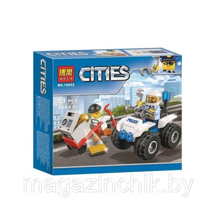 Конструктор Полицейский квадроцикл 10652, аналог LEGO City 60135