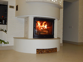 Камин Jotul I 18 Panorama в современном интерьере