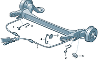 Трос ручника поло седан