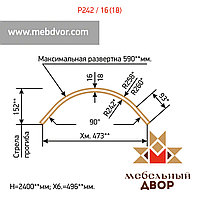 Заготовка для радиусных фасадов P242 740 mm - с односторонней ламинацией, 16 mm