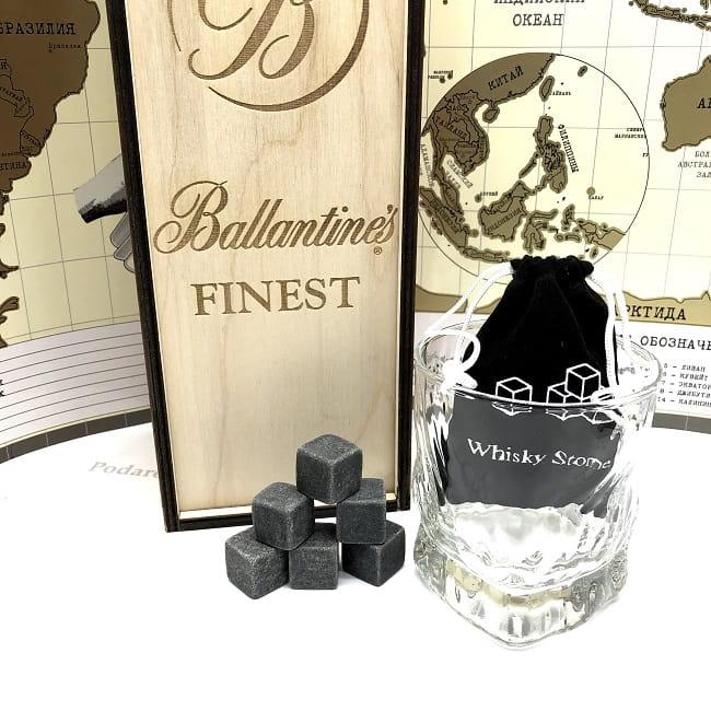 Подарочный набор для виски «Ballantines» со стаканом и камнями - фото 4 - id-p95914914