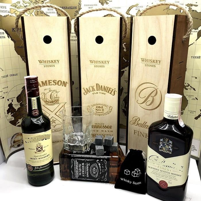 Подарочный набор для виски «Ballantines» со стаканом и камнями - фото 10 - id-p95914914